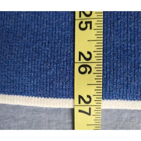 Land's End Women's Cardigan Size 1X Sweater Blue Button-Front Cotton Pockets - Picture 10 of 10